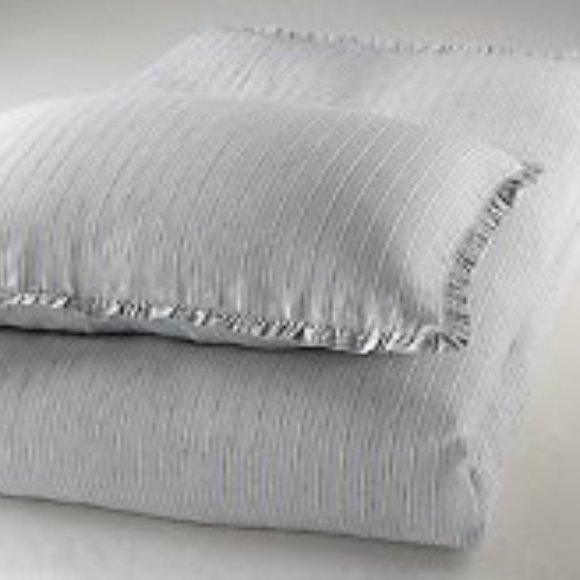 Restoration Hardware Other - RH vintage-washed belgian linen stripe twin duvet cover shore